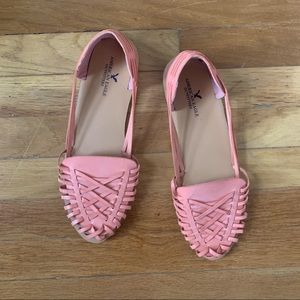 American Eagle Coral Huarache Sandals